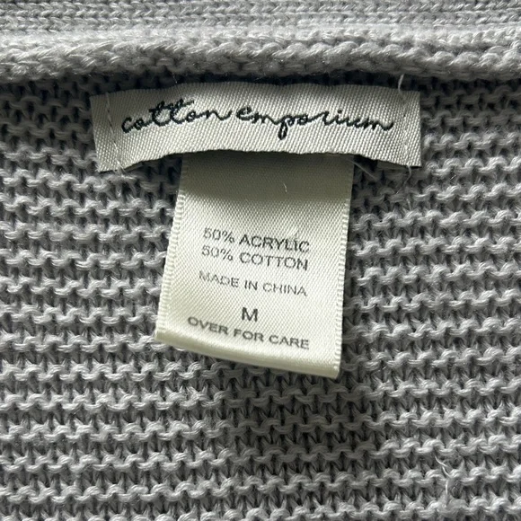 Cotton Emporium Light Gray Open-Front Cardigan - Picture 2 of 5